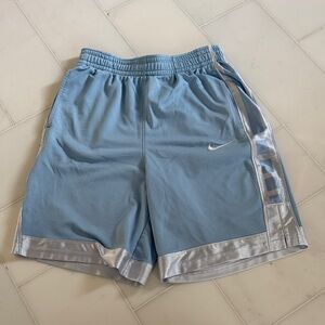 Nike Light Blue Training Shorts with Silver Trim